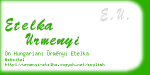 etelka urmenyi business card